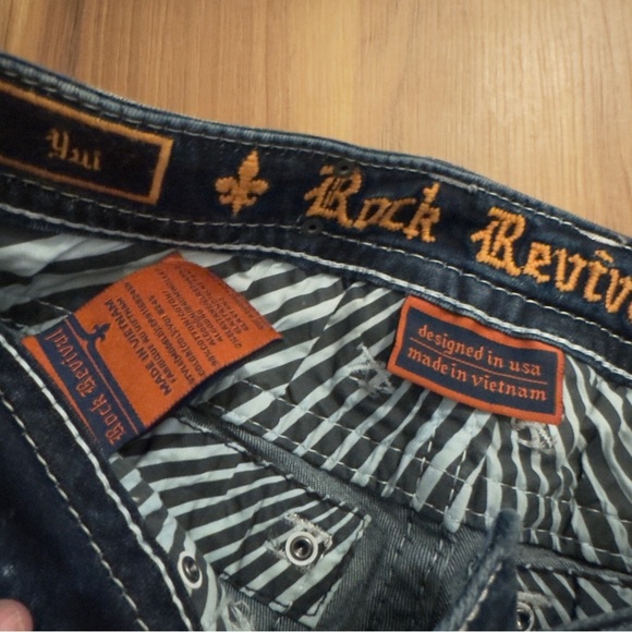 Rock Revival Blue Bootcut Jeans with Embroidered Pockets - Picture 8 of 8